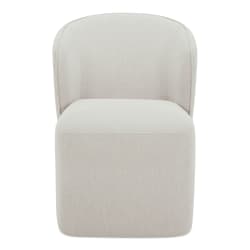 Larson - Performance Fabric Rolling Dining Chair - Helio Oyster