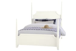 Tide & Timber - Full Pencil Poster Bed 4/6 - White Maple