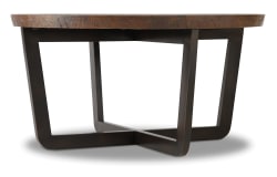 Commerce And Market - Parkcrest Round Cocktail Table - Dark Brown / Dark Gray