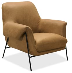 CC - Ambroise Metal Frame Club Chair - Light Brown