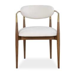 Moxie - Dining Arm Chair - Walnut / White