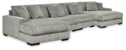 Lindyn - 4-Piece Sectional With Double Chaise - Fog