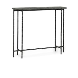 Echo - Console Table - Hammered Metal/Blue Stone
