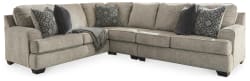 Bovarian - Right Arm Facing Loveseat 3 Pc Sectional - Stone