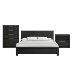 South Bend - King 3 Piece Bedroom Set - Black
