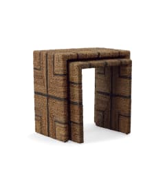 Fox - Woven Nesting Tables - Light Brown