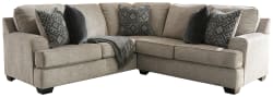 Bovarian - Left Arm Facing Sofa With Corner Wedge 2 Pc Sectional - Stone