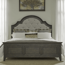 Paradise Valley - King Upholstered Bed - Saddle Brown