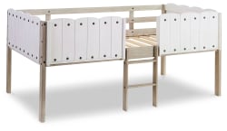 Wrenalyn - White / Brown / Beige - Twin Loft Bed Frame