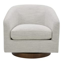 Oscy - Fabric Swivel Chair - White