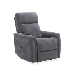 Luma Petite - Power Lift Recliner With Power Headrest, Lumbar, Heat & Massage - Dark Gray