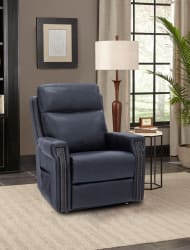Louisville - Power Lift Recliner With Power Headrest, Power Lumbar, Layflat And Heat - Ocean