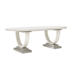 Brighton - Trestle Table With Leaf Extension - White