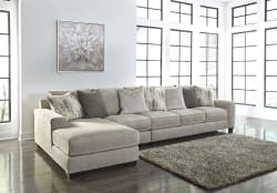 Ardsley - Pewter - Left Arm Facing Corner Chaise with Sofa 3 Pc Sectional