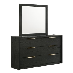South Bend - Dresser And Mirror Set - Black