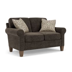 Moxy - Fabric Loveseat - Dark Brown