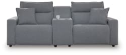 Modmax II - 3-Piece Power Reclining Sectional With Console - Salt And Pepper