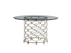Laurel Canyon - Bollinger Round Dining Table With 54" Glass Top - Beige