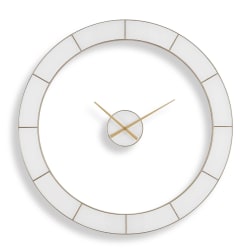 Ivory Halo - Minimalist Wall Clock - Gold / White