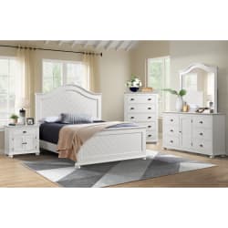 Kona - Full Panel Bed - White