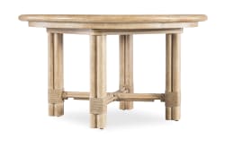 Retreat - Pole Rattan Round Dining Table With 1-20in Leaf - Beige