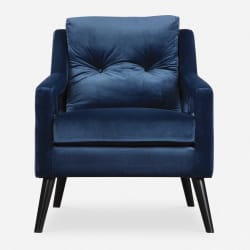 O'Brien - Velvet Armchair - Blue