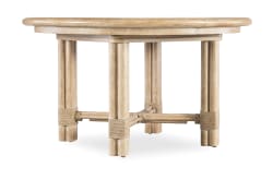 Retreat - Pole Rattan Round Dining Table With 1-20" Leaf - Beige
