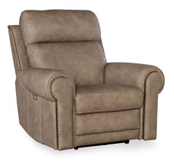 MS - Duncan Power Recliner With Power Headrest & Lumbar - Light Brown