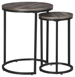 Briarsboro - Black / Gray - Accent Table Set (Set of 2)