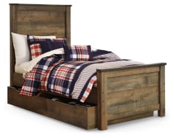 Trinell - Twin Panel Bed With 1 Large Storage Drawer - Brown