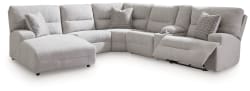 Acklen Place - Pewter - 6-Piece Power Reclining Sectional With Laf Power Reclining Back Chaise