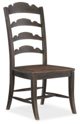 Hill Country - Twin Sisters Ladderback Side Chair - Black
