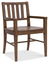 Driftwood - Splatback Arm Chair (Set of 2) - Worn Saddle