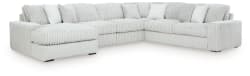 Stupendous - 5-Piece Sectional With LAF Corner Chaise - Alloy