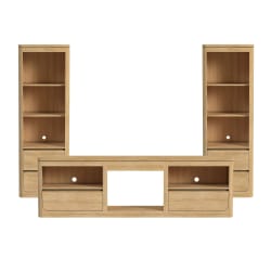 Rosalie - 3 Piece Entertainment Unit With 82" TV Console - Natural