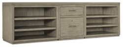 Linville Falls - 96" Credenza With Small File And 2 Opens - Gray