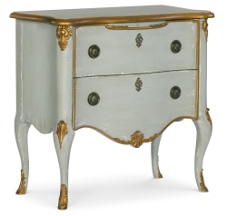 Home Accent - French 2-Drawer Chest - Pearl Silver