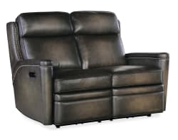 MS - Hamilton Power Loveseat With Power Headrest - Dark Brown