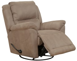 Cole - Chaise Swivel Glider Recliner - Camel