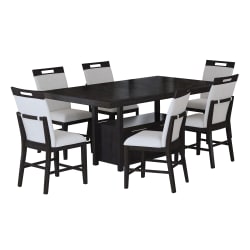 Transcend - 7 Piece Counter Height Dining Set (Table And Six Chairs) - Charcoal