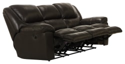 Transformer II - Ultimate Sofa With 3 Recliners & Drop Down Table - Chocolate Top Grain Italian Leather Match