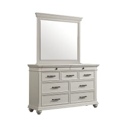Slater - 9-Drawer Dresser With Mirror - White