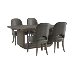 Hollywood Park - 5 Piece Standard Height Dining Set (Rectangular Table And Four Chairs) - Dark Gray