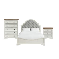 Eastwood - Youth Queen Upholstered 3 Piece Bedroom Set - White