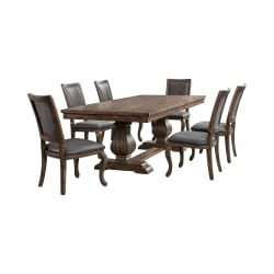 Gramercy - 7 Piece Dining Set (Table And Six Chairs) - Dark Brown