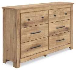 Makidern - Six Drawer Dresser - Tan