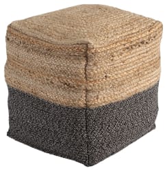 Sweed - Natural / Black - Pouf - Rectangular