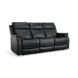 Easton - Power Reclining Sofa With Power Headrests & Lumbar - Ocean