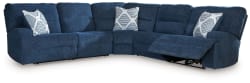 Acklen Place - Navy - 5-Piece Power Reclining Sectional
