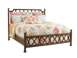 Bali Hai - Island Breeze Rattan Bed 6/6 King - Dark Brown